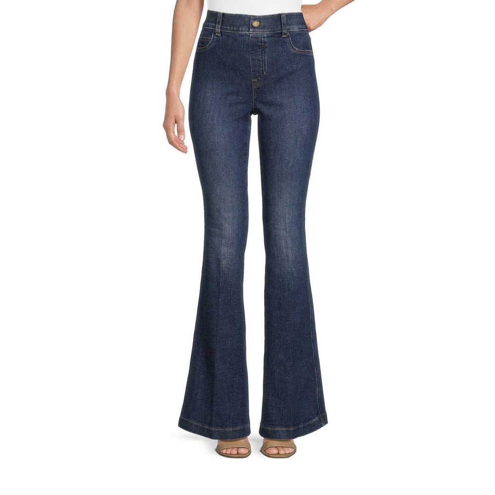 NEW! Spanx Flare Jeans Mid-Rise Stretch Denim SZ XS Tall